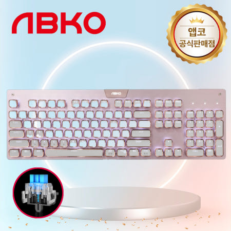 COX 앱코 HACKER K840 스퀘어 사각 레트로 핑크, 청축, 50g