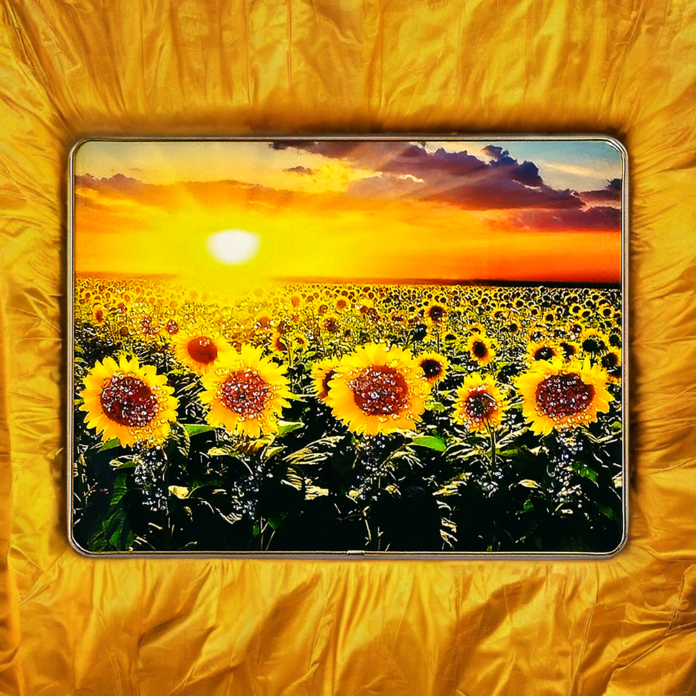 황금 해바라기 풍경 액자 풍수에좋은 그림 거실 미니 인테리어 돈들어오는 집들이 선물