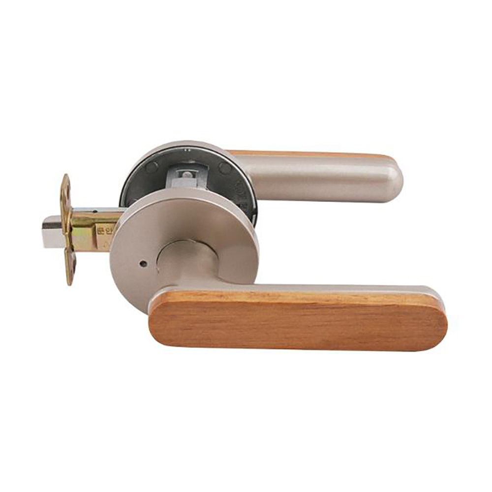 VCB 방문 손잡이 레바 BPL- 5001 그레이 우드 버튼형 가구 인테리어 문손잡이