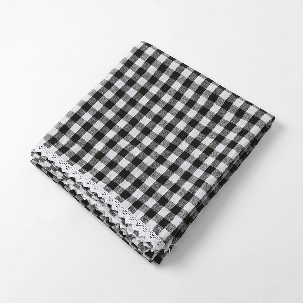 모던홈 체크 바란스 커튼 창문 (106x 45 cm) (블랙) 커텐 주방 부엌 주방창