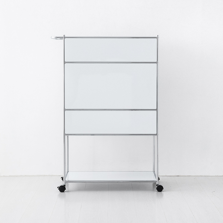 심플리 이동식 수납장 1문 BC641 N형 870x400x1265mm, 4단, 퓨어화이트 0201.6359 - 상세 이미지 4