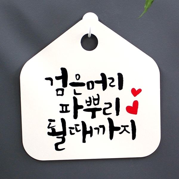 파뿌리 표지판 표찰 될때 까지 S1- 009-검은 머리 푯말 캘리 팻말 H 알림판 - 상품 이미지