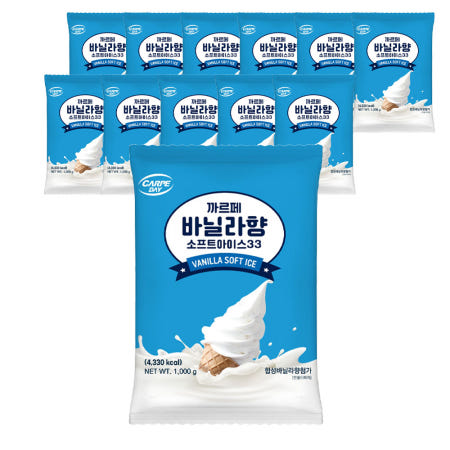 대호 까르페 바닐라 소프트 아이스크림 1kg X 12개 파우더