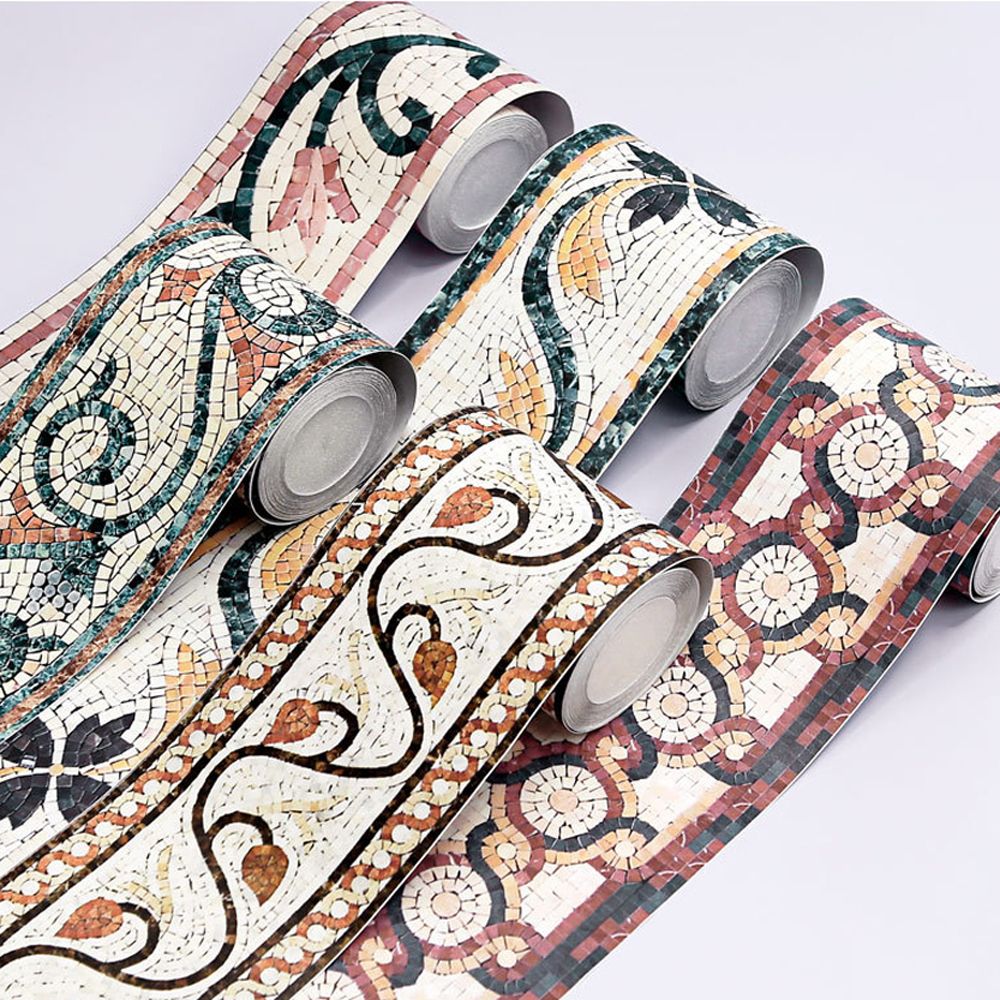 포인트 띠 벽지 시트지 스티커 10 cmX5m 데코 타일 화장실 북유럽 다자인 주방타