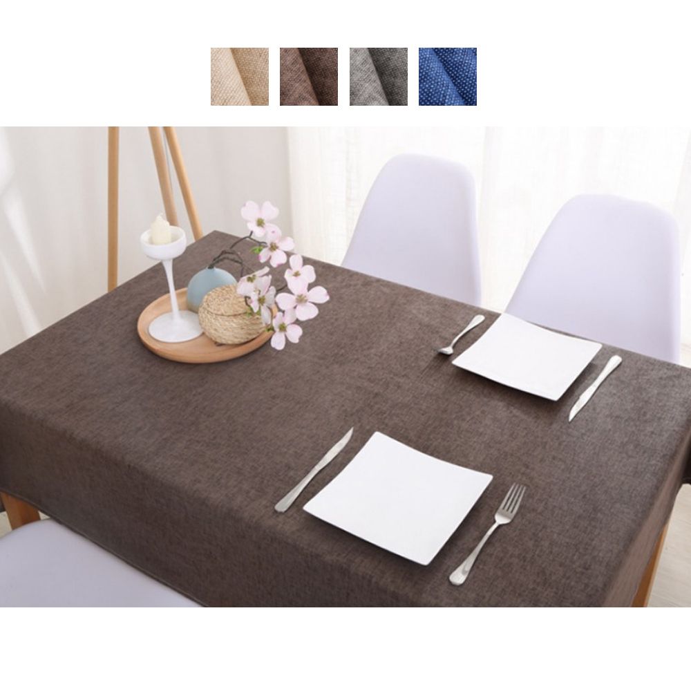 린넨 방수 식탁보 테이블보 캠핑 홈카페 90x 130 cm 2인용 식탁보6