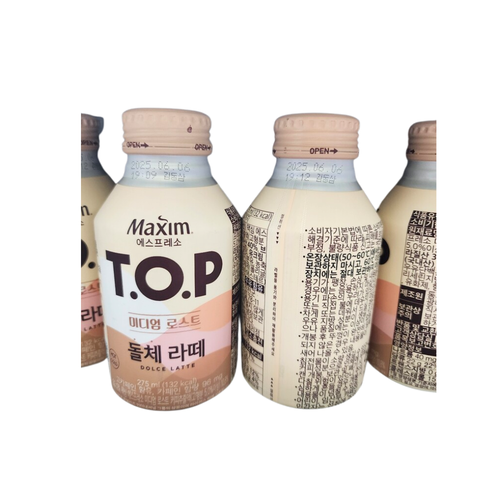 맥심 티오피 미디엄로스트 돌체라떼 275ml x 24캔 : 아츠브라운