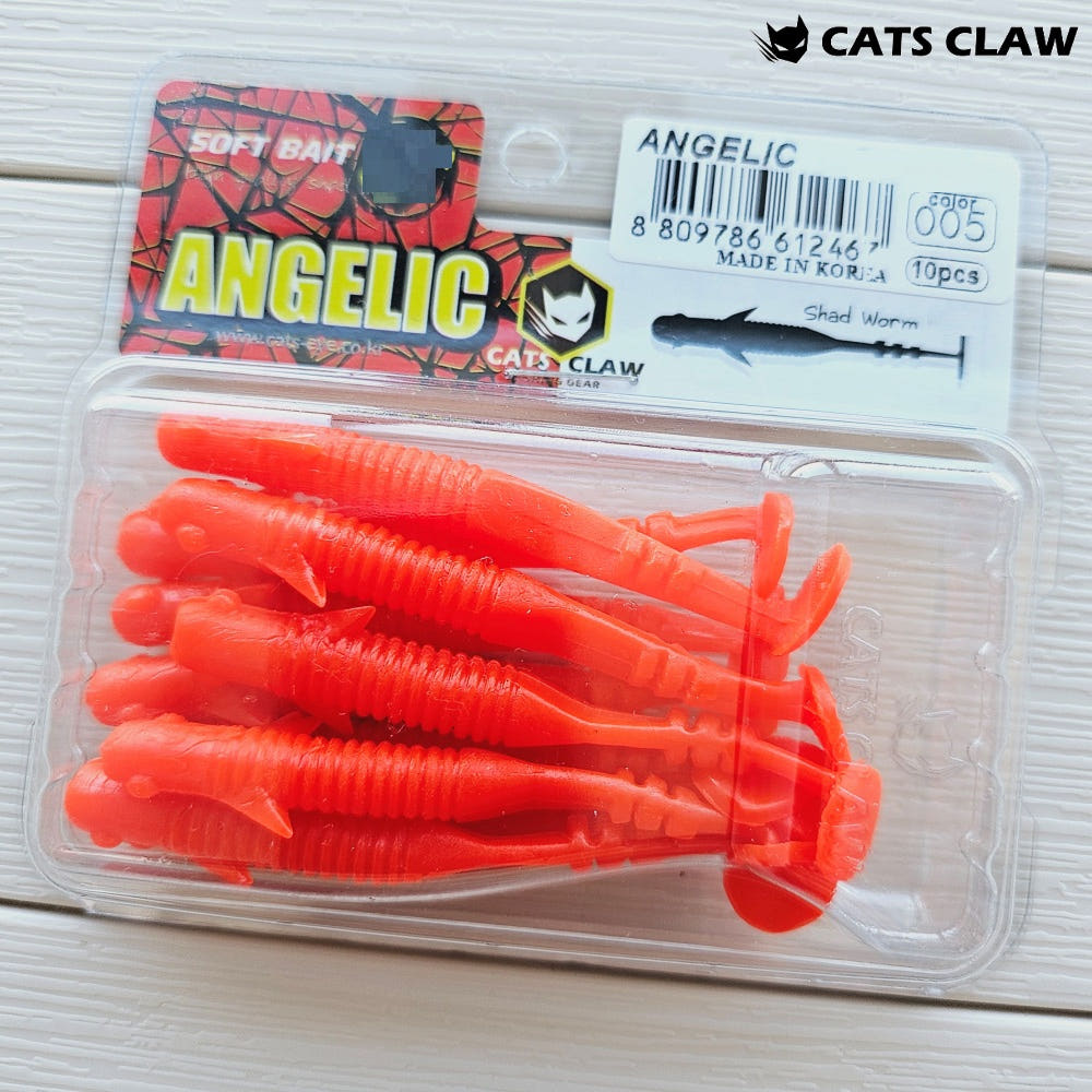 캣츠크로우 엔젤릭쉐드 갈치웜 풀치웜 점농어 005 레드, 6.3cm(2.5인치) - 상세 이미지 4