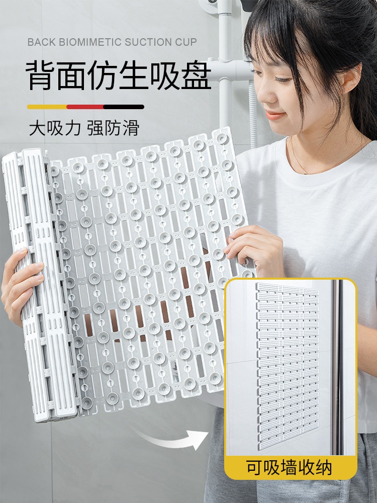 욕실 미끄럼방지 매트 화장실 바닥 발매트 샤워 전용 위생매트 노인 고령자 안전 발판 방수 배수 욕실매트 딥 스페이스 그레이 90x40cm - 상세 이미지 4