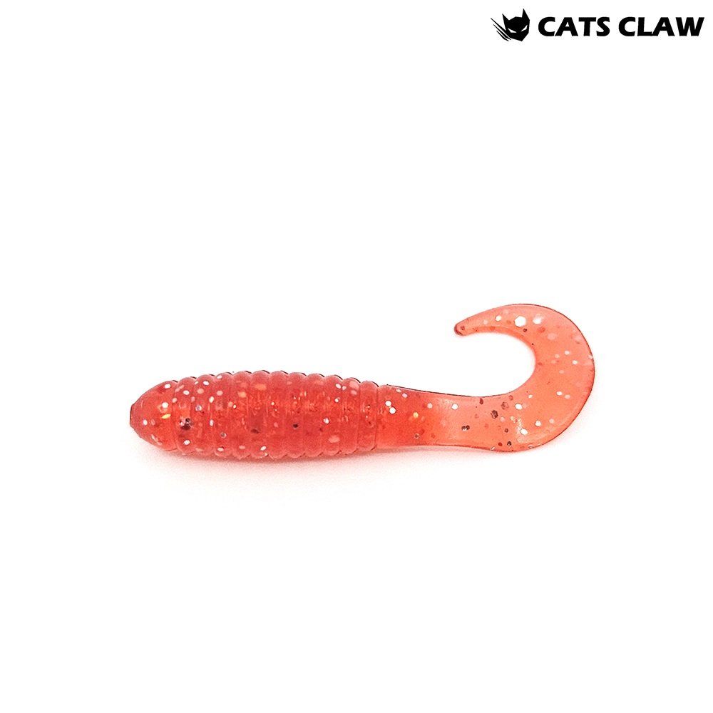 캣츠크로우 CTD 그럽웜 꺽지웜 꺽지미끼 쏘가리웜 005 레드 실버, 3.8cm(1.5인치) - 상품 이미지