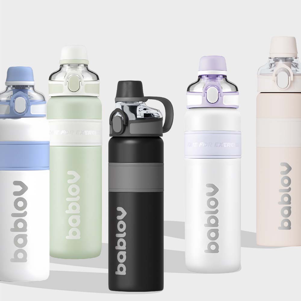 바블로브 대용량 보온보냉 손잡이 빨대 316 최상급 스텐텀블러1000ml - 상품 이미지