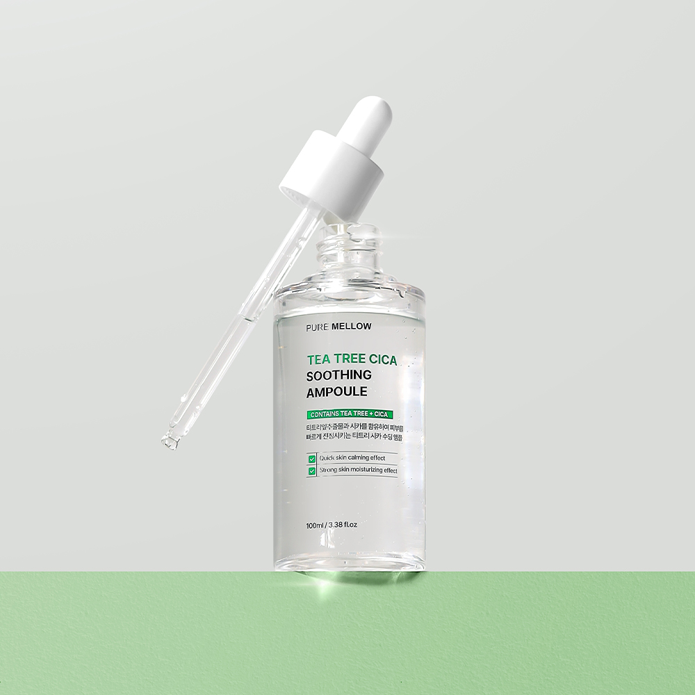 퓨어멜로우 티트리앰플 센텔라앰플 100ml 진정세럼 수분보습 트러블 케어 - 상세 이미지 2