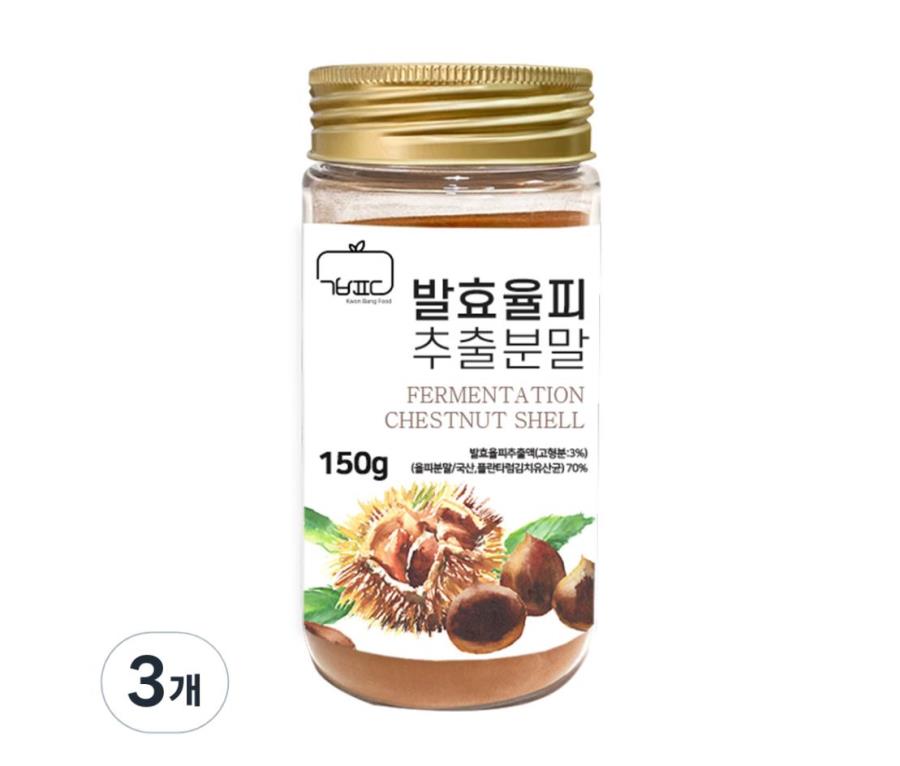 권뱅푸드 발효율피 체지방감소 건강기능 150g 3개 : 퀵퀵프레시
