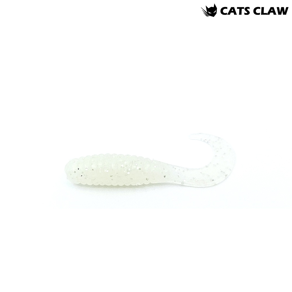 캣츠크로우 CTD 그럽웜 꺽지웜 꺽지미끼 쏘가리웜 022 글로우 실버 펄, 3.8cm(1.5인치) - 메인 이미지