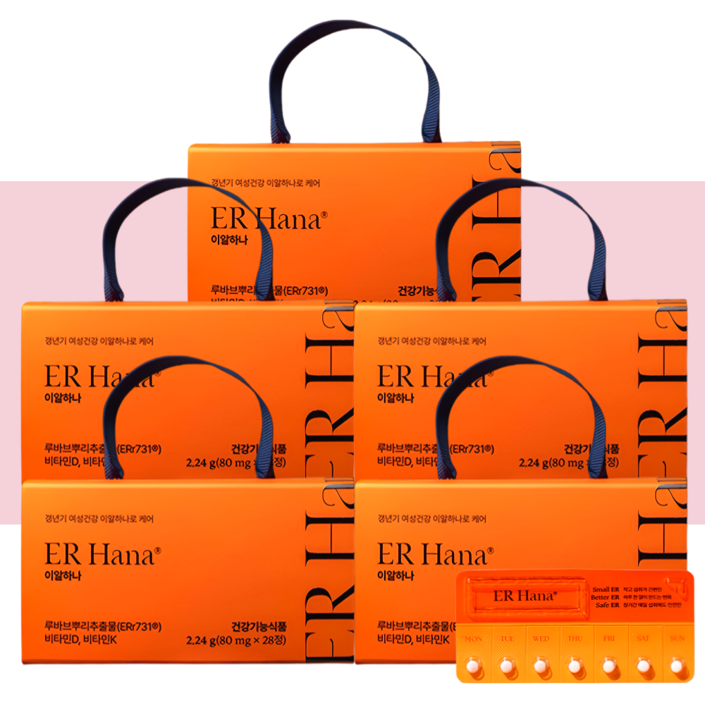 갱년기 이알하나 여성 영양제 루바브뿌리 28정X5개