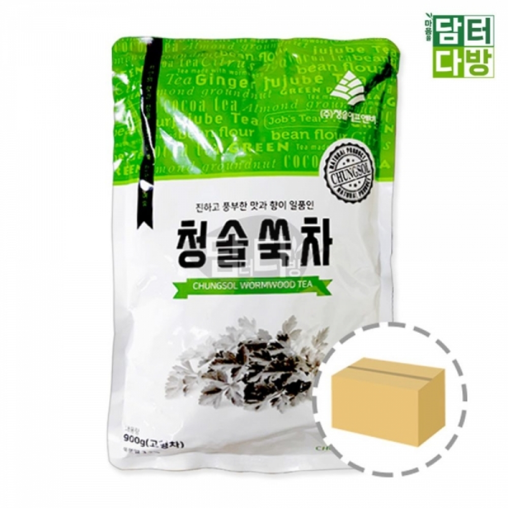 청솔 자판기용 쑥차 900g 1BOX 12개입 청솔 자판기용쑥차 청솔쑥차 자판기용차 쑥차900g 쑥차대용량 자판기맛 탕비실 식당 사무실... 