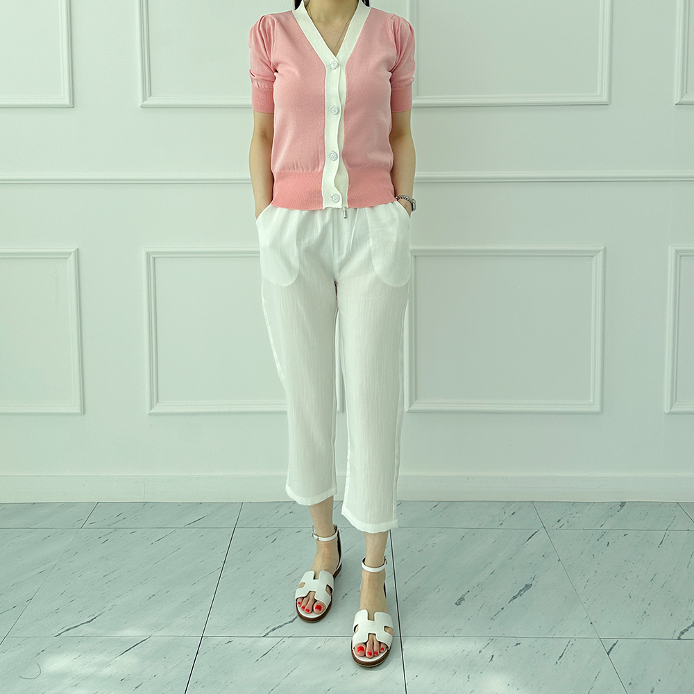 인견바지 여성린넨바지 8부바지 - 상세 이미지 5