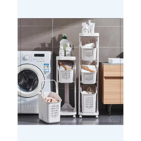 틈새 28cm 선반 이동식 트롤리 세탁실 좁은 수납 3단 4단 다용도