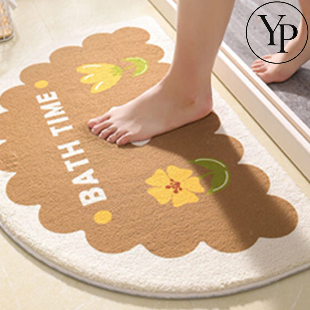 감성 극세사발매트 반달 발 풋 러그 카펫 미끄럼방지 욕실 화장실 입구