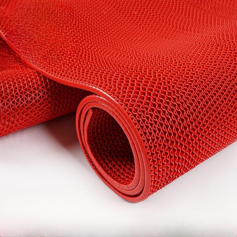 대형 PVC 미끄럼방지 롤매트 2m x 15m 배수 욕실매트 주방 화장실 방수 바닥매트 격자형 상업용 바닥재 빨간색 6.0mm 0.9m x 15m (롤) - 상세 이미지 2
