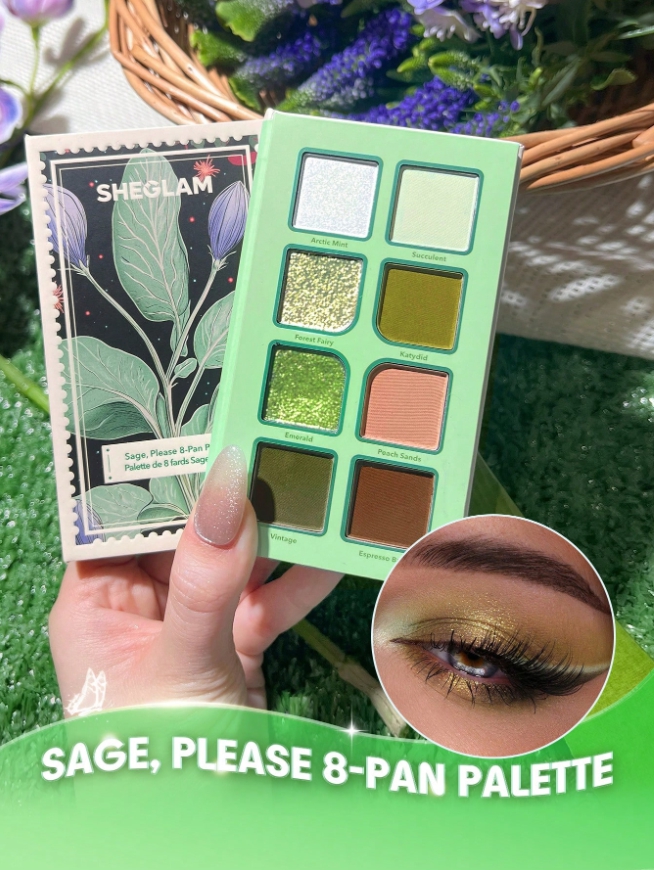 sheglam 쉬글램 sage please 팔레트 발색력좋은 카키 그린 섀도우 팔레트 - 상세 이미지 3