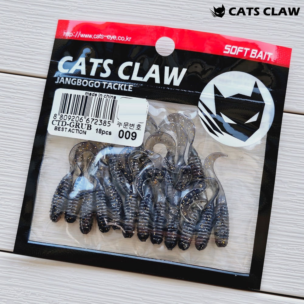 캣츠크로우 CTD 그럽웜 꺽지웜 꺽지미끼 쏘가리웜 009 스모크 골드, 3.8cm(1.5인치) - 상세 이미지 4