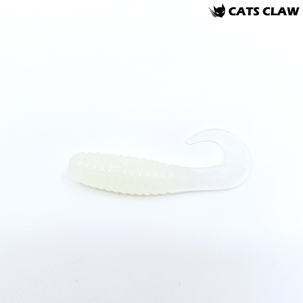 캣츠크로우 CTD 그럽웜 꺽지웜 꺽지미끼 쏘가리웜 002 글로우, 3.8cm(1.5인치) - 메인 이미지