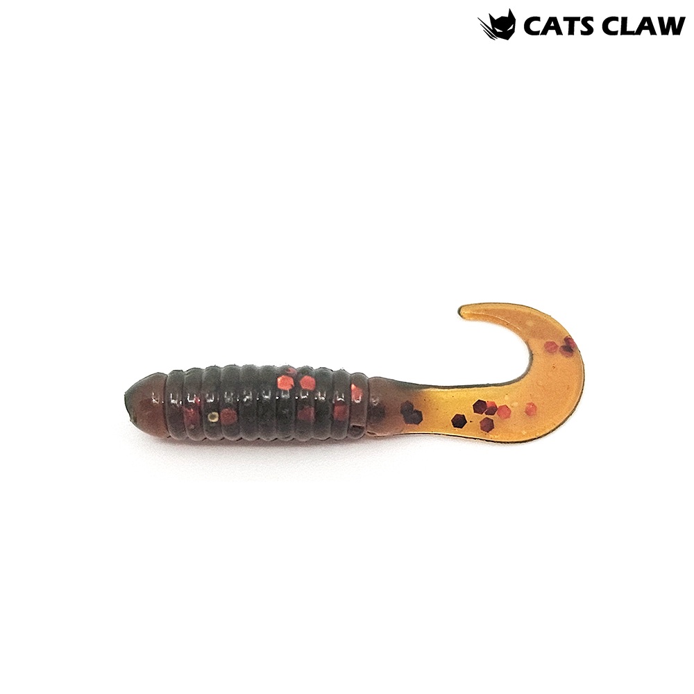 캣츠크로우 CTD 그럽웜 꺽지웜 꺽지미끼 쏘가리웜 008 모터오일, 3.8cm(1.5인치) - 메인 이미지