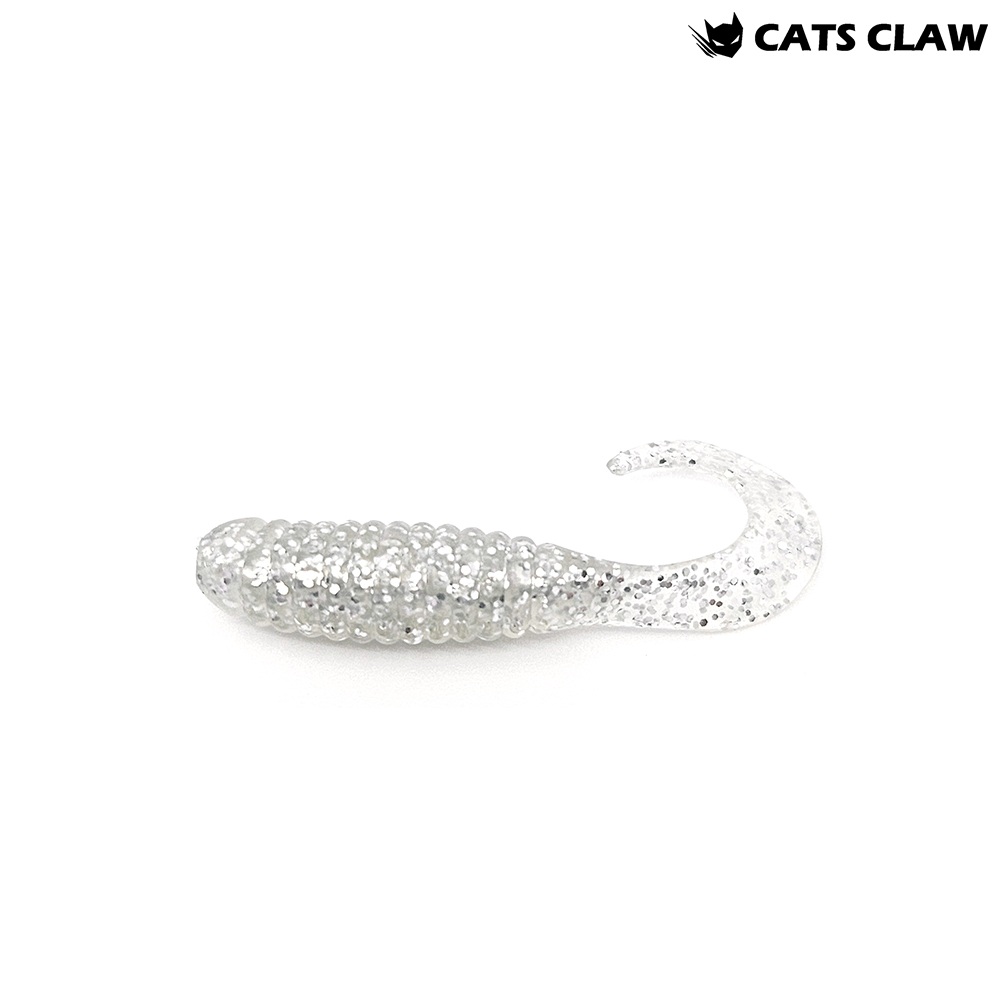 캣츠크로우 CTD 그럽웜 꺽지웜 꺽지미끼 쏘가리웜 004 실버, 3.8cm(1.5인치) - 메인 이미지