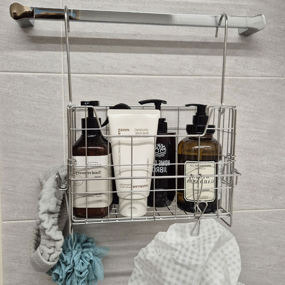 걸이형 바스켓 욕실 수납 정리 바스켓 접이식 행잉 바구니 스텐