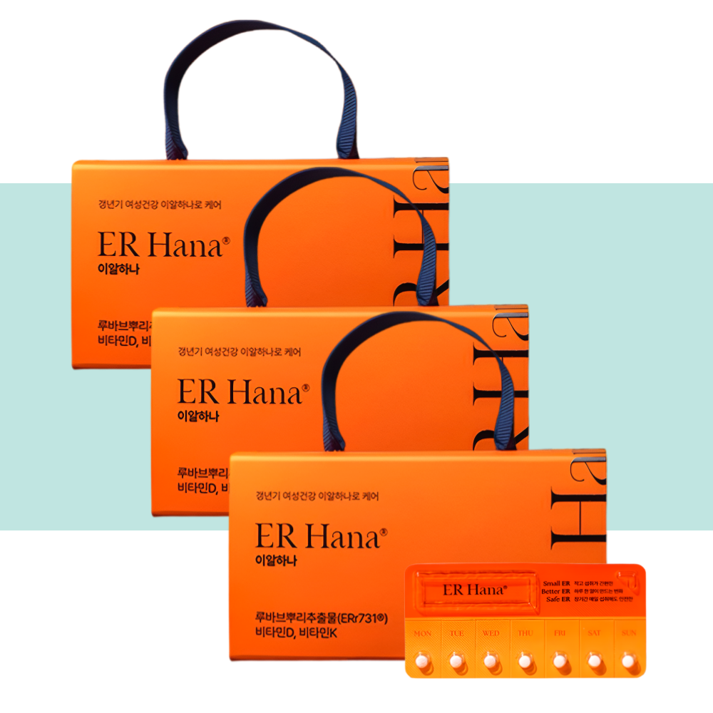 이알하나 갱년기 여성 영양제 루바브뿌리 28정X3박스