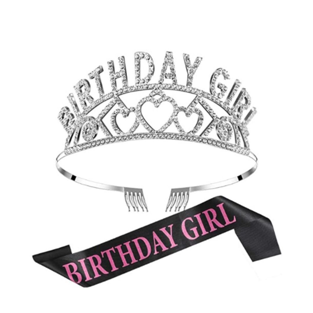 생일 티아라 왕관 파티 어깨 띠 소품 생일 공주 머리 : 돈립마켓