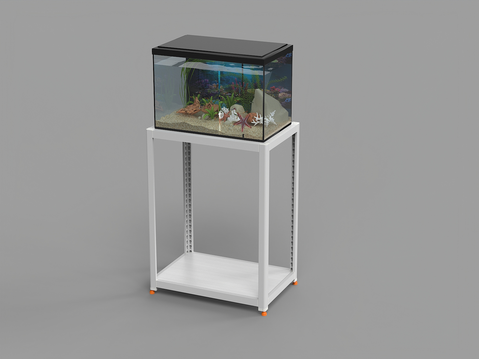 데키리 어항받침대 수조 축양장 선반 어항 사육장 거북이 받침대 2자 675X200X900