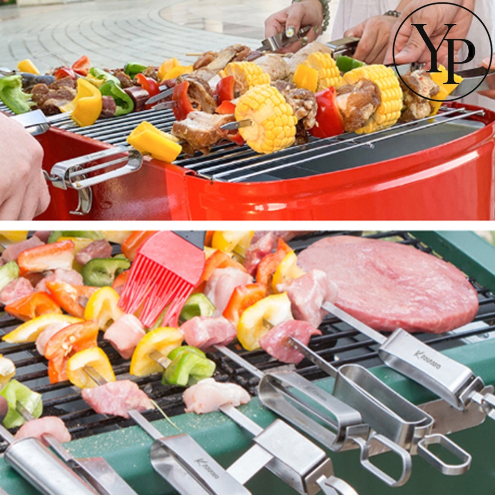 고급 스텐 꼬치 6개세트 바베큐 꼬챙이 캠핑 글램핑 양꼬치 닭꼬치