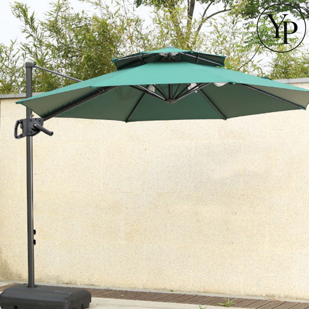 원형파라솔 마당그늘막 비치 해수욕장 카페테라스 풀세트 각도조절 이중지붕