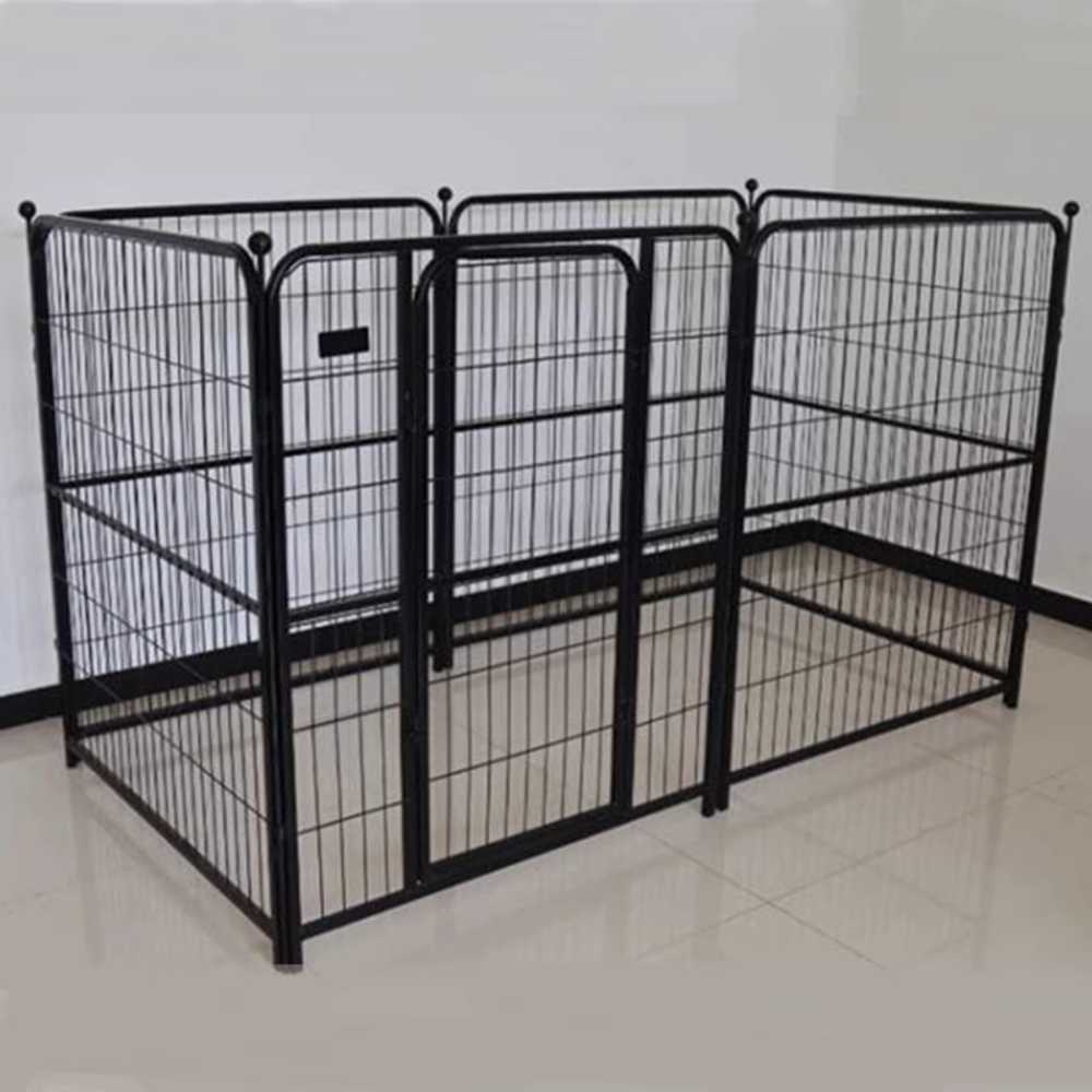 대형견 견사 휀스 울타리 철장 큰개 케이지 공간분리 블랙 90x100cm 4개 - 상세 이미지 3