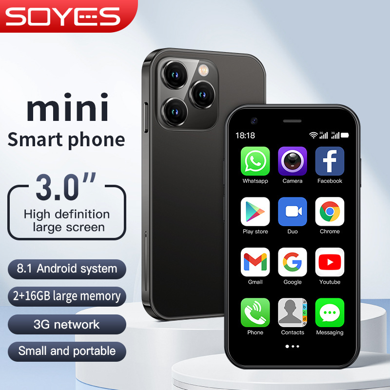 초소형 미니 스마트폰 공기계 핸드폰  SOYES XS11 블랙 16GB - 상세 이미지 3