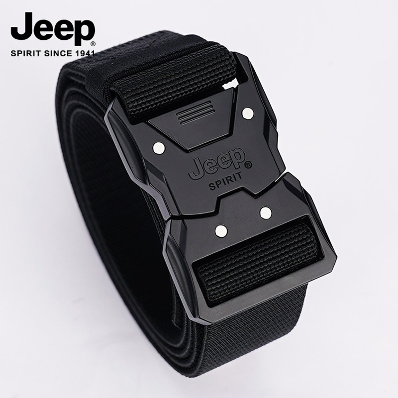 JEEP SPIRIT 남녀공용 캐주얼 캔버스 스판 벨트 - 상세 이미지 4