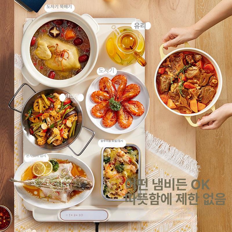 실리콘 푸드워머 롤형 접이식 식탁 다이닝매직워머 화이트 A - 상세 이미지 3