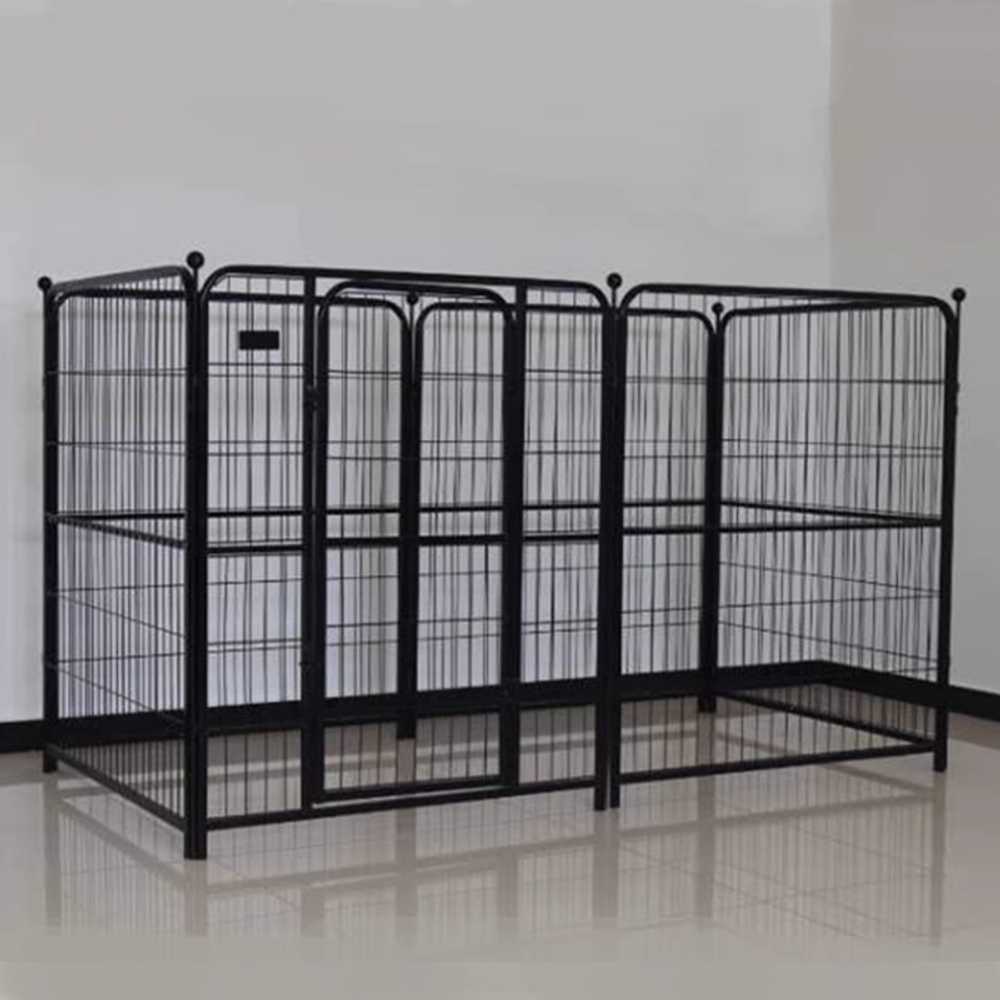 대형견 견사 휀스 울타리 철장 큰개 케이지 공간분리 블랙 90x100cm 4개 - 상품 이미지