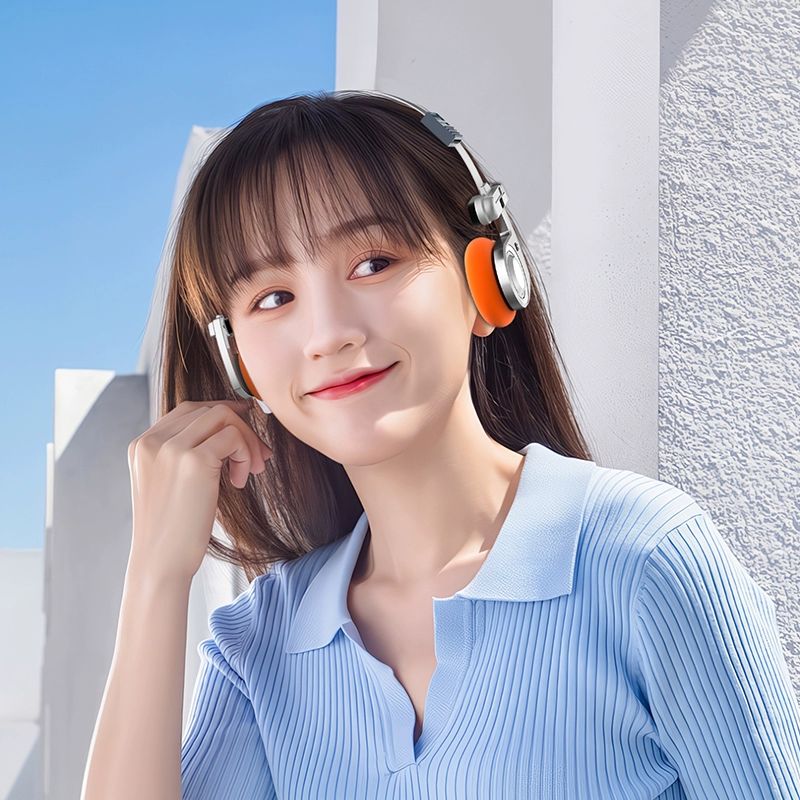 헤드셋 이어폰 무선 블루투스 레트로 연필검정 유선형 원주 TYPE-C 플러그 - 상세 이미지 3