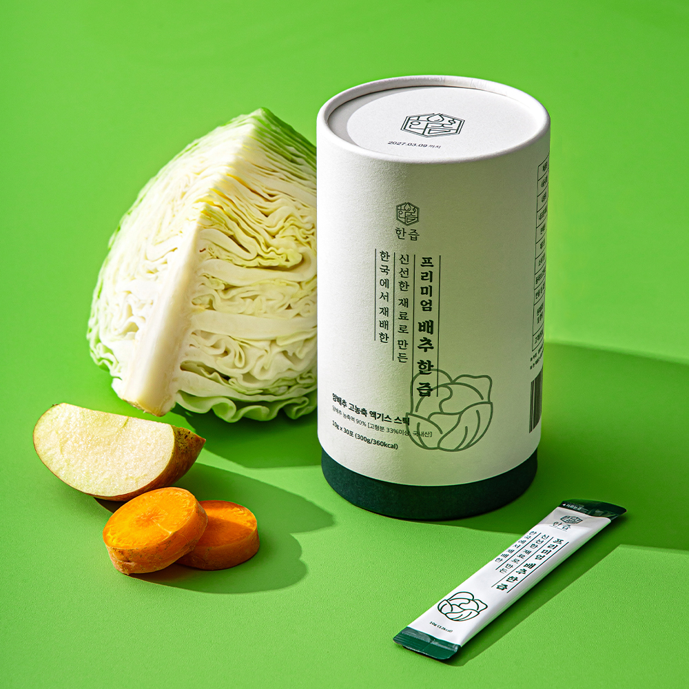 고형분 33% 프리미엄 배추 한즙 양배추즙 고농축액 100% 엑기스스틱 30포, 1개