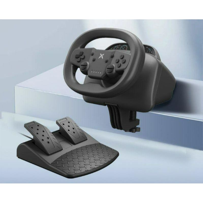 KETENG 820 무선 블루투스 Switch 게임용 레이싱 휠 / 마리오카트 레이싱게임 블루/레드 - 메인 이미지