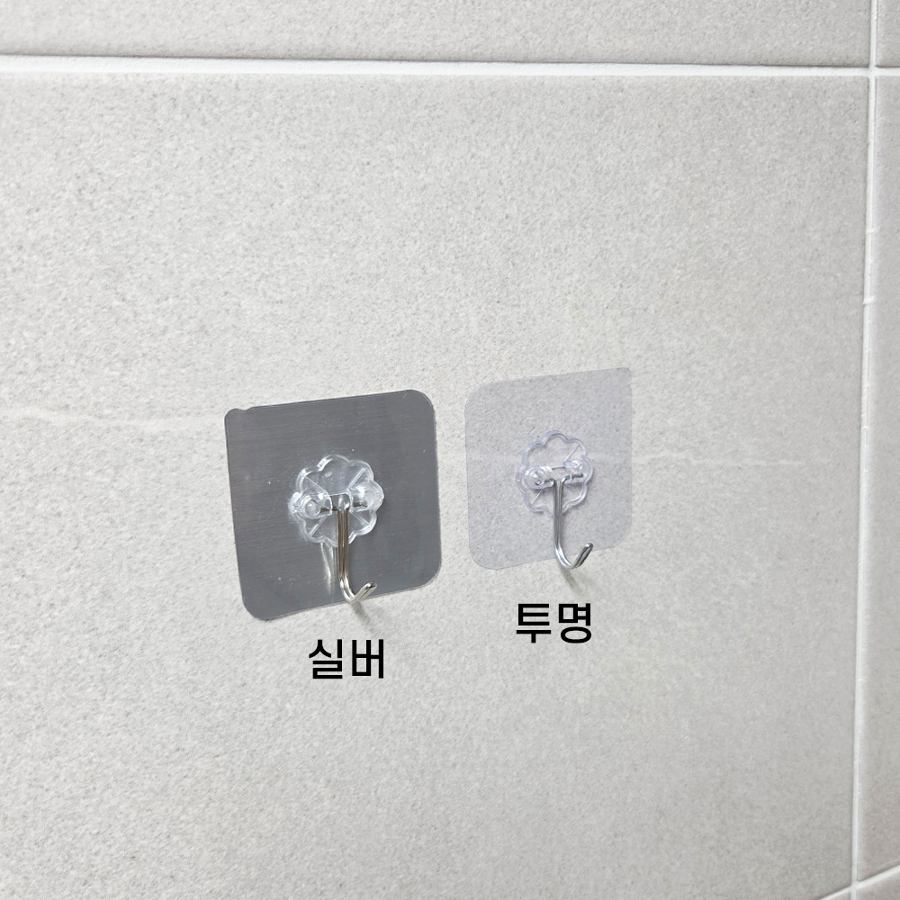 접착식후크 접착후크 고리 무타공 다용도 걸이 1개 이미지 7