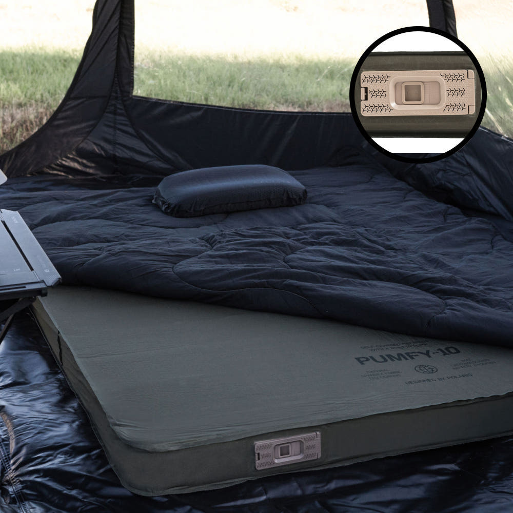 폴라리스 펌피 10 더블 자충매트 캠핑 매트리스 에어 침대 텐트 매트 내장형펌프