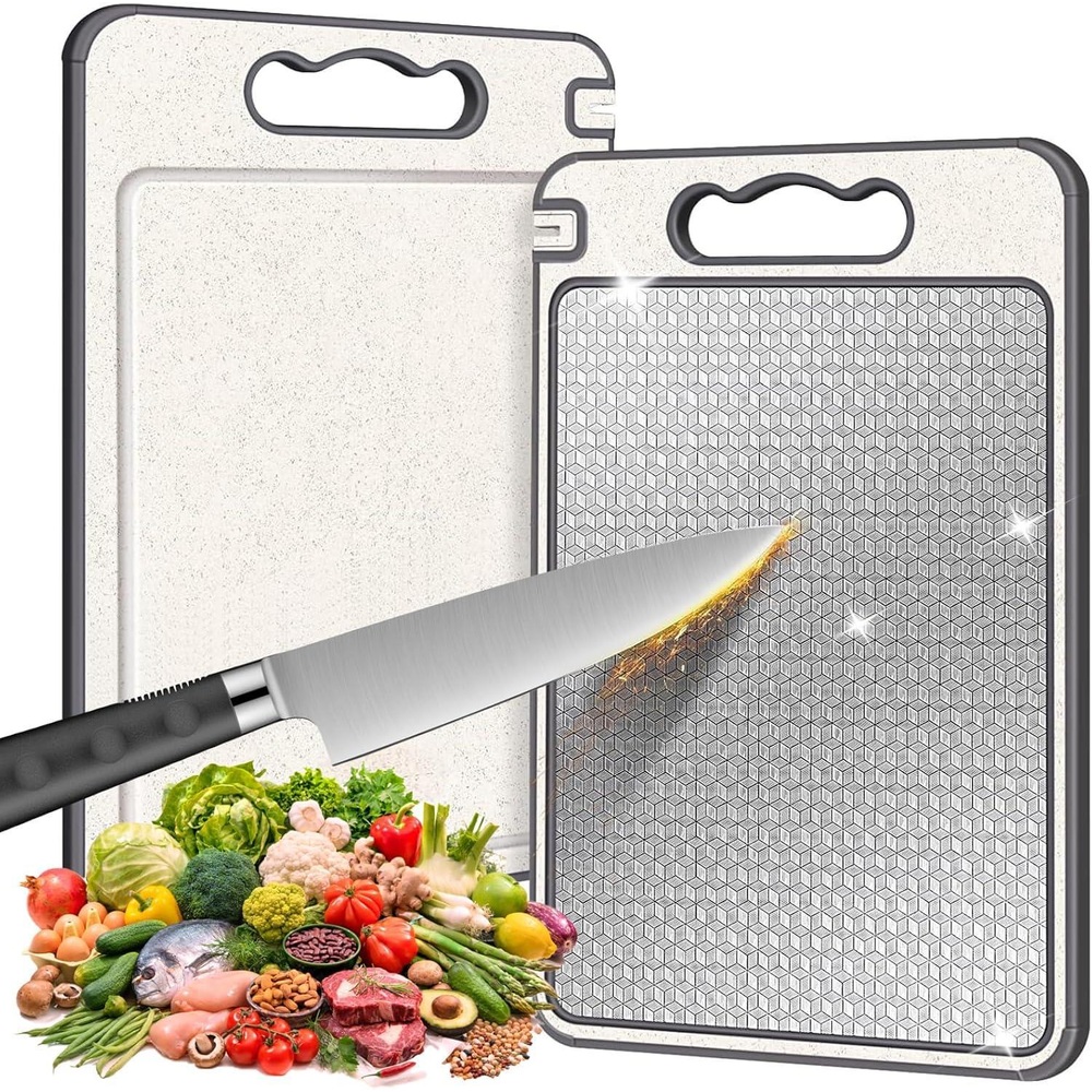 홈쇼핑 국민템 뉴 스텐 양면도마 다용도 위생 스테인리스 칼갈이 도마 집들이선물