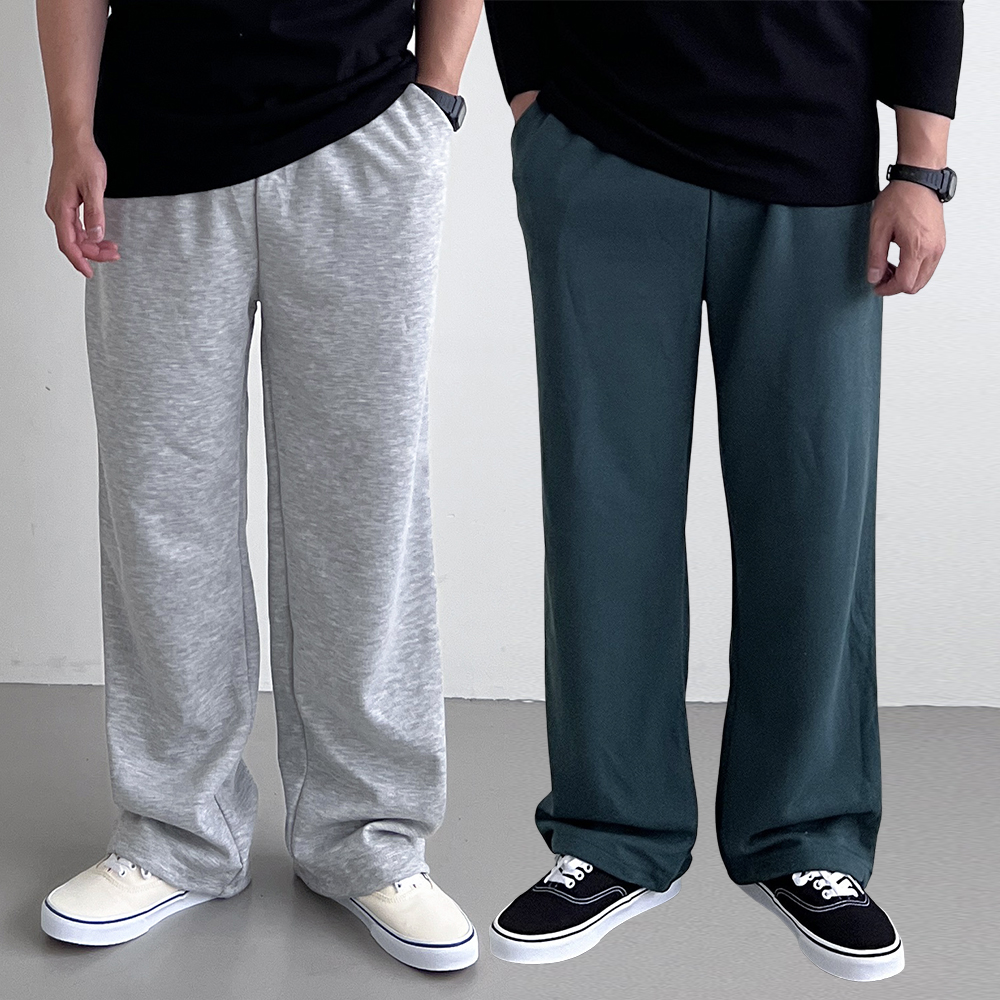 1+1 남자와이드트레이닝팬츠 스웻팬츠 무지트레이닝바지 - 상품 이미지