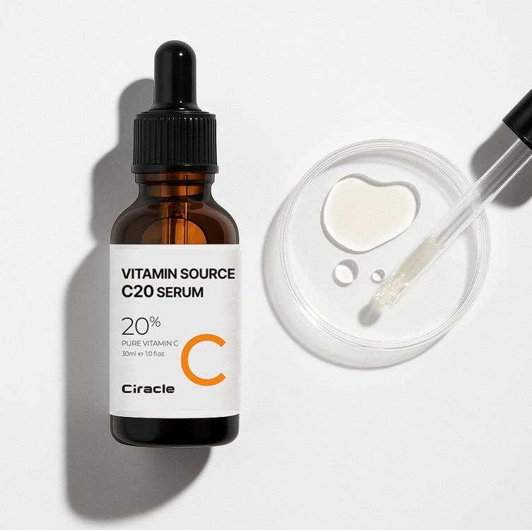 씨라클 순수비타민C 20% 잡티미백 앰플 30ml, 고함량 비타민C 흔적 탄력 세럼