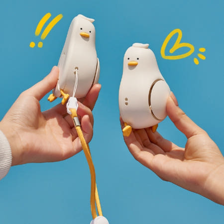 오리 캐릭터 선풍기 탁상 목걸이 넥밴드 K1113 귀여운 미니