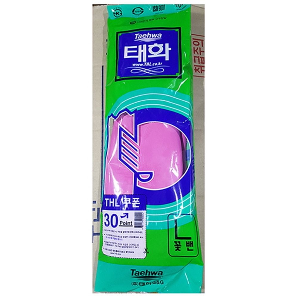 고무장갑(꽃밴L분홍색 태화)X10 : 베키메이드