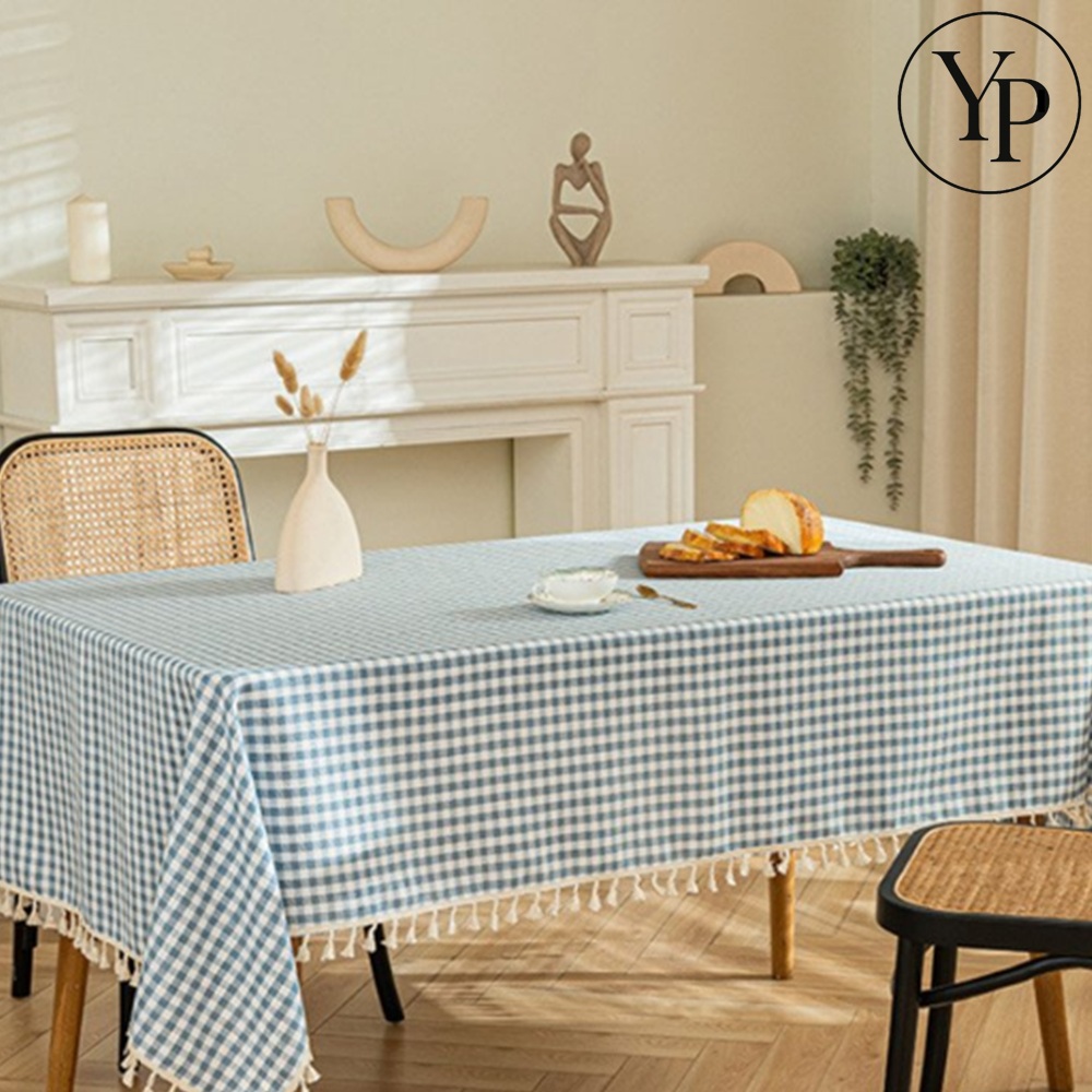 사각 체크 테이블보 커버 캠핑 홈카페 인테리어 책상보